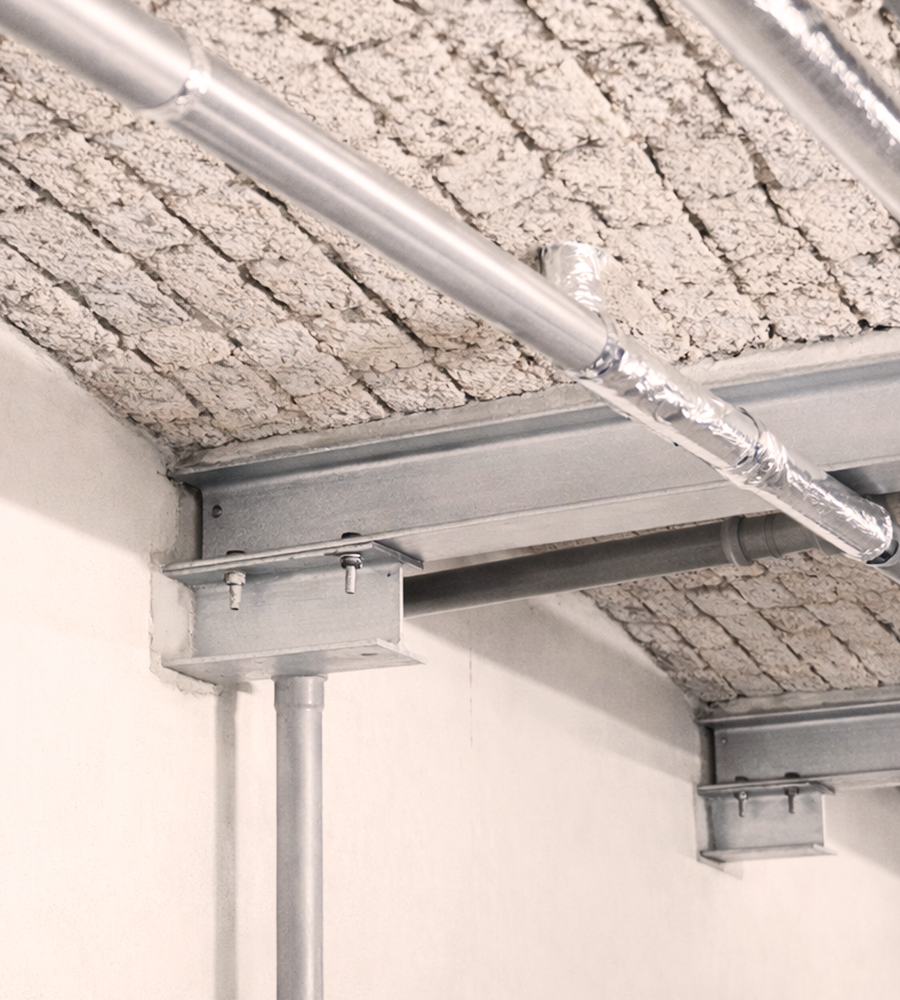 Stahlverstärkung im Zusammenspiel mit vorhandener Gebäudetechnik